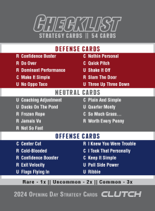 2024 Opening Day Strategy Card Set