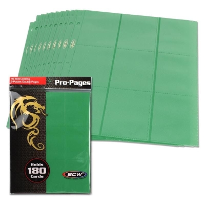 Side Loading 18-Pocket Pro Pages - Green